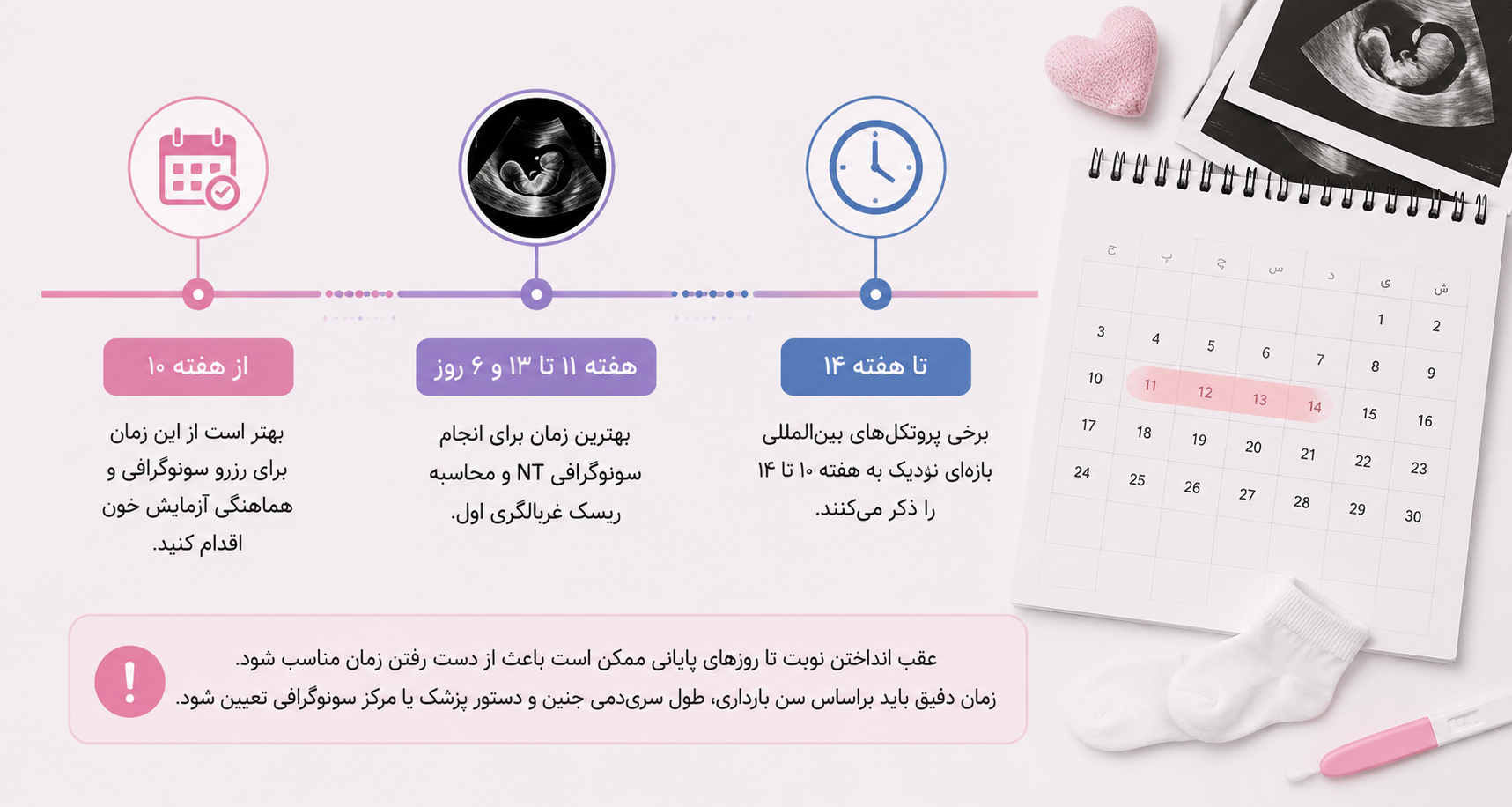 بهترین زمان انجام غربالگری سه‌ماهه اول