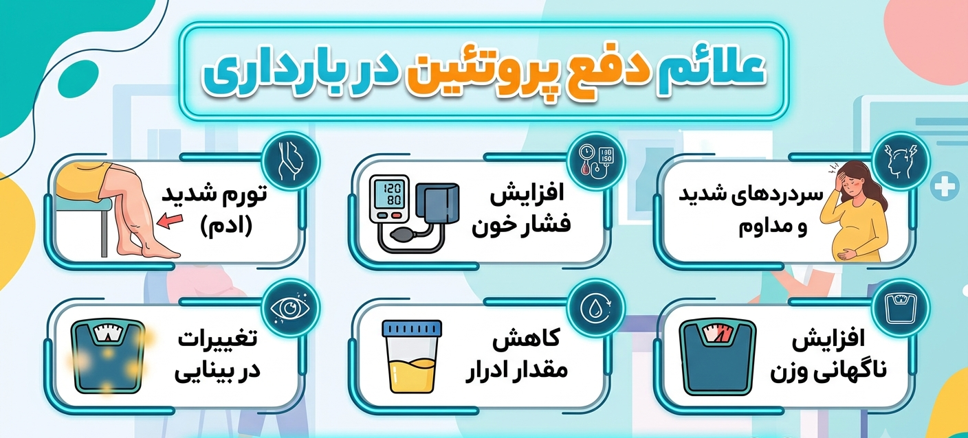 علت دفع پروتئین در بارداری